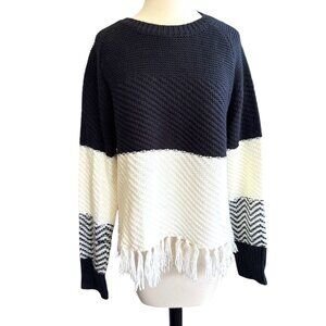 Jon + Jenn by Line Erik Sweater Dark Navy & White Knit Sweater